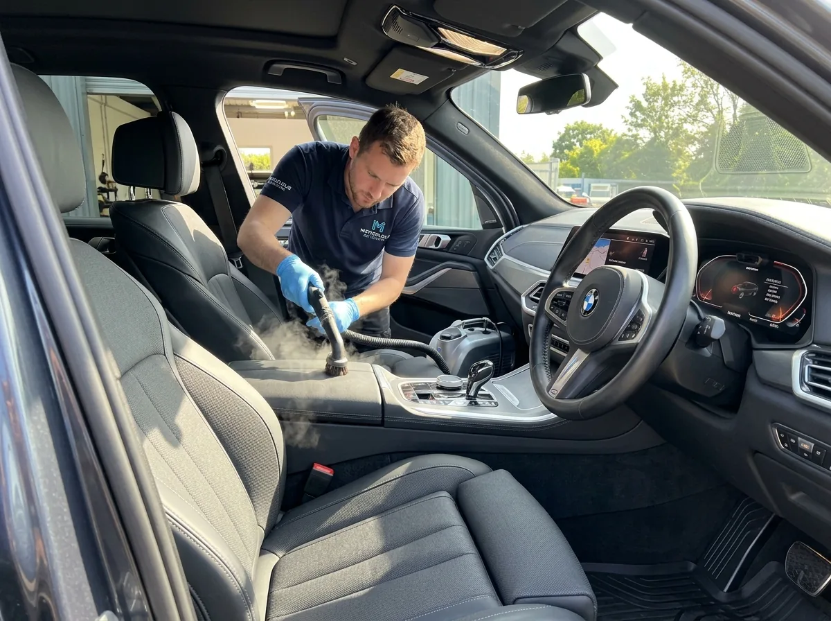 Spotless detailed car interior